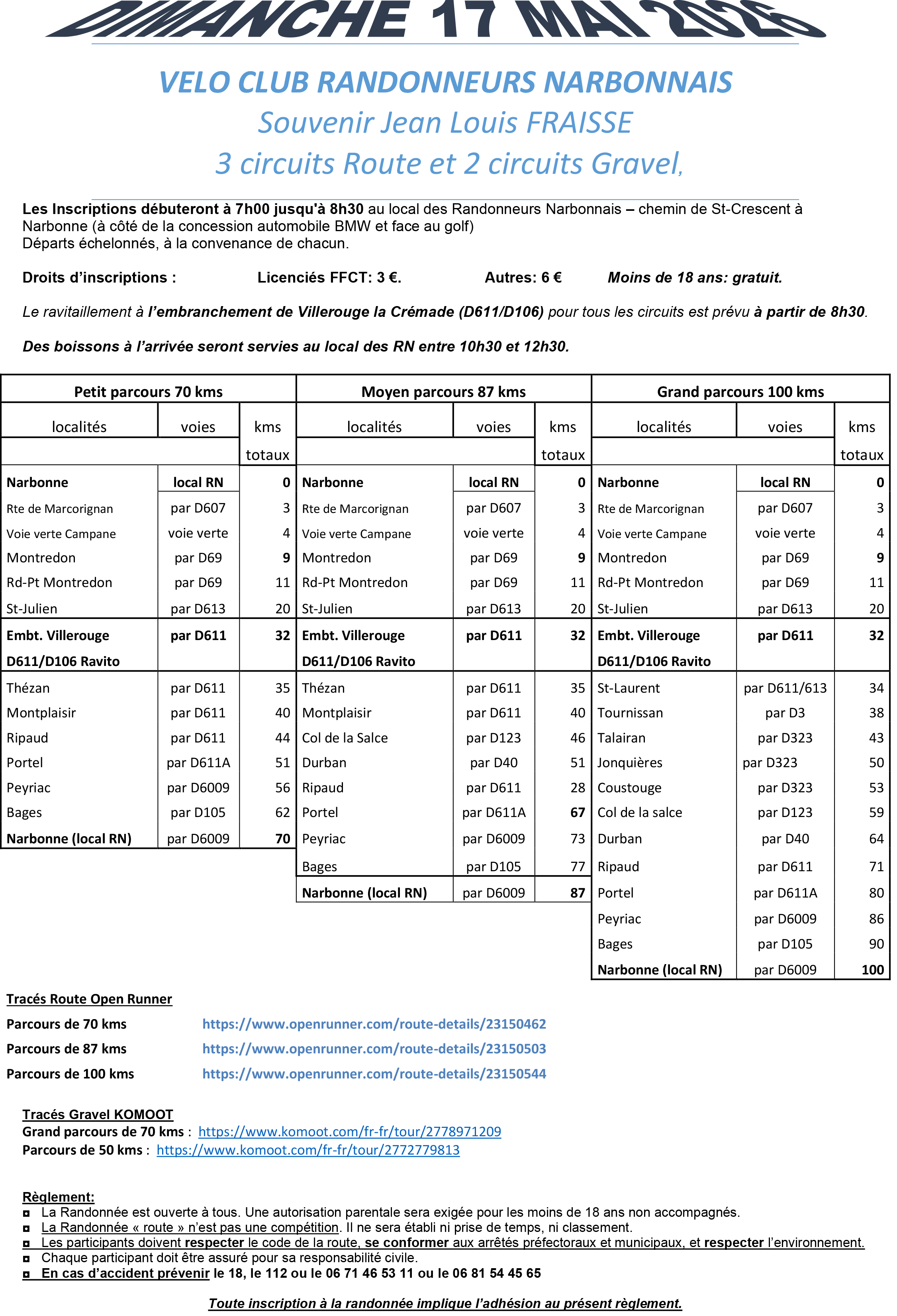 Souvenir JL FRAISSE 2026 Reglement 1